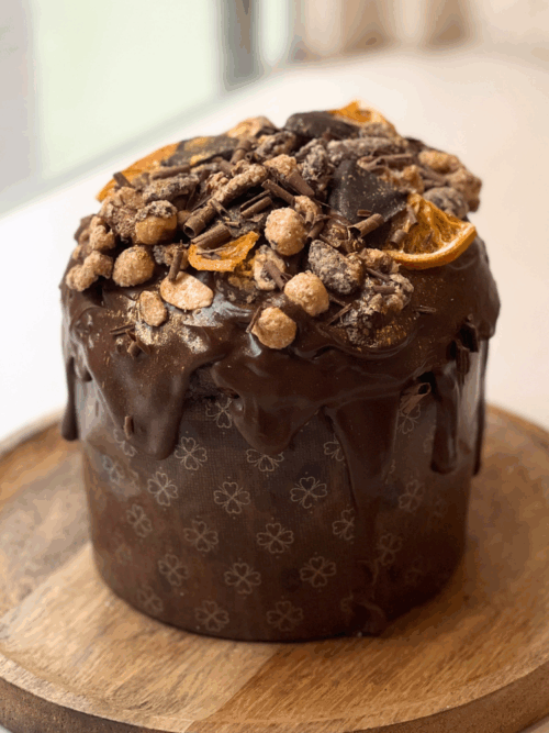 PANETTONE DE CHOCOLATE CON DULCE DE LECHE